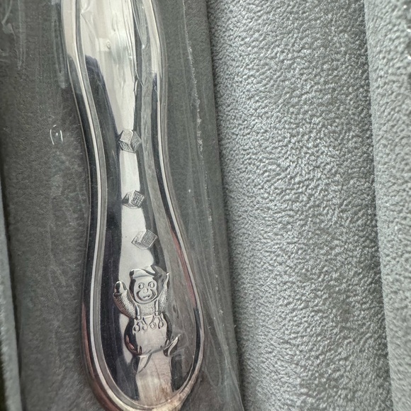 NIB Christofle Silver Bear Baby Spoon - Picture 2 of 4
